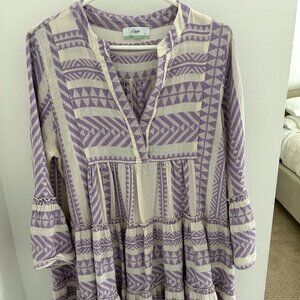 Devotion Twins Ella Petra Dress Lilac Lavender Cream White